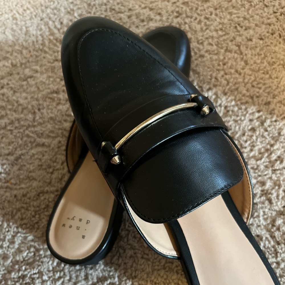 Black slide on loafers BRAND NEW
